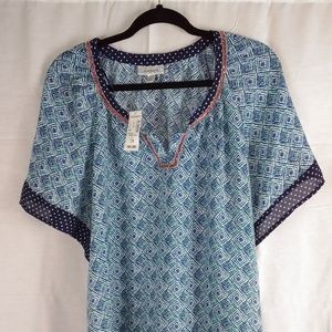 Dress Barn Aztec Print Tunic Blouse